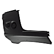 Front, Driver and Passenger Side Bumper End, Painted Black Plastic