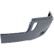 Front, Driver and Passenger Side Bumper End, Painted Gray Plastic
