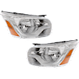 Driver and Passenger Side Headlights, with Bulbs, Halogen, Production Date To September 2 2015, CAPA Certified