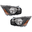 Driver and Passenger Side Headlights, with Bulbs, Halogen, Production Date To September 2 2015