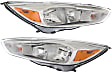 2017 Ford Focus - Driver and Passenger Side Halogen Headlight, With bulb(s), OE Replacement