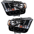 Driver and Passenger Side Halogen Headlight, With bulb(s), OE Comparable Finish