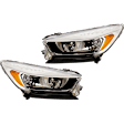 Driver and Passenger Side Halogen Headlight, With bulb(s), OE Replacement