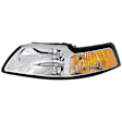 Driver and Passenger Side Halogen Headlight, Without bulb(s), OE Replacement
