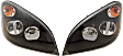 Driver and Passenger Side Headlights, with Bulbs, LED, Black Interior