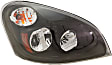 Driver and Passenger Side Headlights, with Bulbs, LED, Black Interior