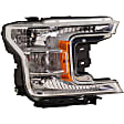 2020 Ford F-150 - Driver and Passenger Side Halogen Headlight, With bulb(s),  For Models Without Black Appearance and Special Edition Package, OE Replacement, Crew Cab Pickup