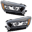 Driver and Passenger Side Headlights, with Bulbs, Halogen, For Models without Signature Light, CAPA Certified