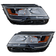 2018 Ford Explorer - Driver and Passenger Side Halogen/LED Combo Headlight, Without bulb(s), Production Date To April 4 2018, OE Replacement