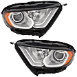 Driver and Passenger Side Headlights, with Bulbs, Halogen, For Models with Daytime Running Light, CAPA Certified