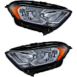 Driver and Passenger Side Headlights, with Bulbs, Halogen, For Models without Daytime Running Light