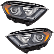 Driver and Passenger Side Headlights, with Bulbs, Halogen, Production Date To September 9 2020, with LED daytime running light, CAPA Certified