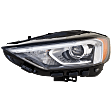 Driver and Passenger Side Headlights, with Bulbs, LED, For Models without Adaptive Headlights, CAPA Certified