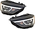 Driver and Passenger Side LED Headlight, With bulb(s), OE Replacement, CAPA Certified