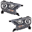 Driver and Passenger Side Halogen Headlight, With bulb(s), OE Replacement, CAPA Certified