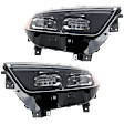 Driver and Passenger Side LED Headlights, with Bulbs, For Models With Adaptive Frontlighting Systems (AFS), Without Logo