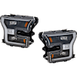 Driver and Passenger Side LED Headlight, Raptor Model, With bulb(s), OE Replacement, CAPA CERTIFIED