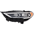 Driver and Passenger Side Headlights, with Bulbs, LED, For Models without Auto High Beam and Control Module