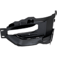 Front, Driver and Passenger Side Fog Light Trims, Textured Black, CAPA Certified