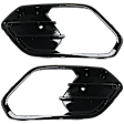 Front, Driver and Passenger Side Fog Light Trims, Black