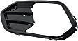 Front, Driver and Passenger Side Fog Light Trims, Black