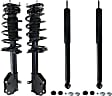 2010 Ford Edge Sport - Front and Rear, Driver and Passenger Side Shock and Fully Loaded Strut, FWD, Front Wheel Drive