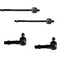 Front, Driver and Passenger Side, Inner and Outer Tie Rod Ends