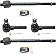 Front, Driver and Passenger Side, Inner and Outer Tie Rod Ends, 4.6L Engine