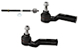 Front, Driver and Passenger Side, Inner and Outer Tie Rod End