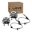 Front, Driver and Passenger Side Wheel Hub, 5 Lugs, With Bearing, With Sensor, 4WD