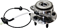 Front, Driver and Passenger Side Wheel Hub, 5 Lugs, With Bearing, With Sensor, 4WD