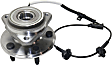 Front, Driver and Passenger Side Wheel Hub, 5 Lugs, With Bearing, With Sensor, 4WD