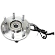 Front, Driver and Passenger Side Wheel Hub, 7 Lugs, With Bearing, With Sensor
