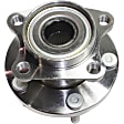 2-Wheel Set Front and Rear Wheel Hub, 5 Lugs, With Bearing, AWD, 3.5L, 6Cyl, Includes (2) Wheel Hub and (2) Wheel Hub Repair Kit