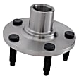 Front, Driver and Passenger Side Wheel Hub, 5 Lugs, With Bearing