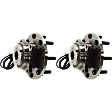 Front, Driver and Passenger Side Wheel Hub, 8 Lugs, With Bearing, With Sensor