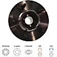 2-Wheel Set Front, Driver and Passenger Side Wheel Hubs, With Bearing, 4WD, 2-Wheel ABS