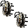 2-Wheel Set Front, Driver and Passenger Side Wheel Hubs, With Bearing, With Sensor, 4 X 2, Single Rear Wheel