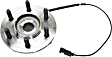 Rear, Driver and Passenger Side Wheel Hub, 6 Lugs, With Bearing, With Sensor, 5.4L, 8Cyl