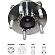 2015 Ford Focus - Rear, Driver and Passenger Side Wheel Hub, Without Parking Assist, 5 Lugs, With Bearing