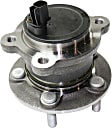 Rear, Driver and Passenger Side Wheel Hub, 5 Lugs, With Bearing, With Sensor