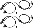 Front, Driver and Passenger Side ABS Speed Sensor Set of 2