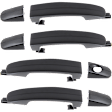 Front, Driver and Passenger Side Exterior Door Handles, Textured Black, Front Driver Side - With Key Hole; Front Passenger Side and Rear Driver and Passenger Side - Without Key Hole