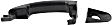 Front, Driver and Passenger Side Exterior Door Handles, Textured Black, Front Driver Side - With Key Hole; Front Passenger Side and Rear Driver and Passenger Side - Without Key Hole