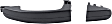 Front, Driver and Passenger Side Exterior Door Handles, Textured Black, Front Driver Side - With Key Hole; Front Passenger Side and Rear Driver and Passenger Side - Without Key Hole