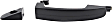 Front, Driver and Passenger Side Exterior Door Handles, Textured Black, Driver Side - With Key Hole; Passenger Side - Without Key Hole
