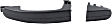 Front, Driver and Passenger Side Exterior Door Handles, Textured Black, Driver Side - With Key Hole; Passenger Side - Without Key Hole