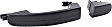Front, Driver and Passenger Side Exterior Door Handles, Textured Black, Driver Side - With Key Hole; Passenger Side - Without Key Hole