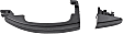 Front, Driver and Passenger Side Exterior Door Handles, Textured Black, Driver Side - With Key Hole; Passenger Side - Without Key Hole