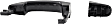Front, Driver and Passenger Side Exterior Door Handles, Textured Black, Driver Side - With Key Hole; Passenger Side - Without Key Hole